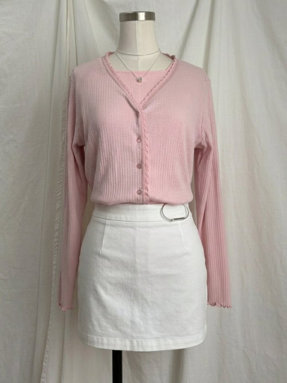 Denim & Co Sweater Set L